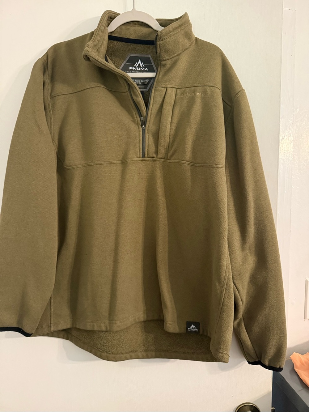 Men's Pnuma Olive Quarter-Zip Fleece Pullover